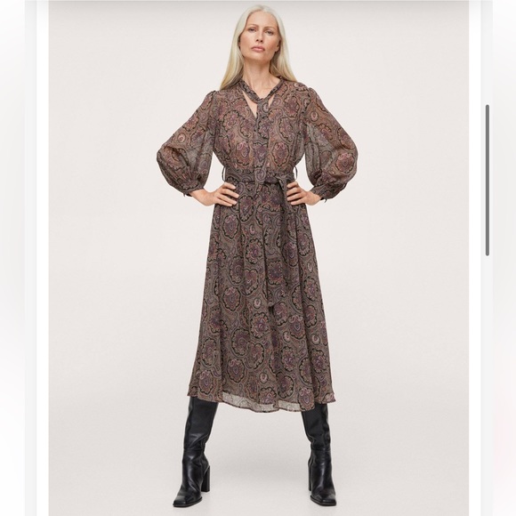 MANGO Paisley print dress 
BRAND NEW! - Picture 1 of 9